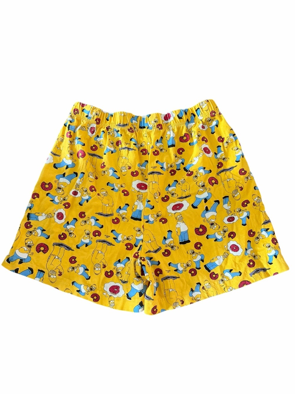 Men’s Universal Yellow Simpsons Cartoon Print pajama shorts